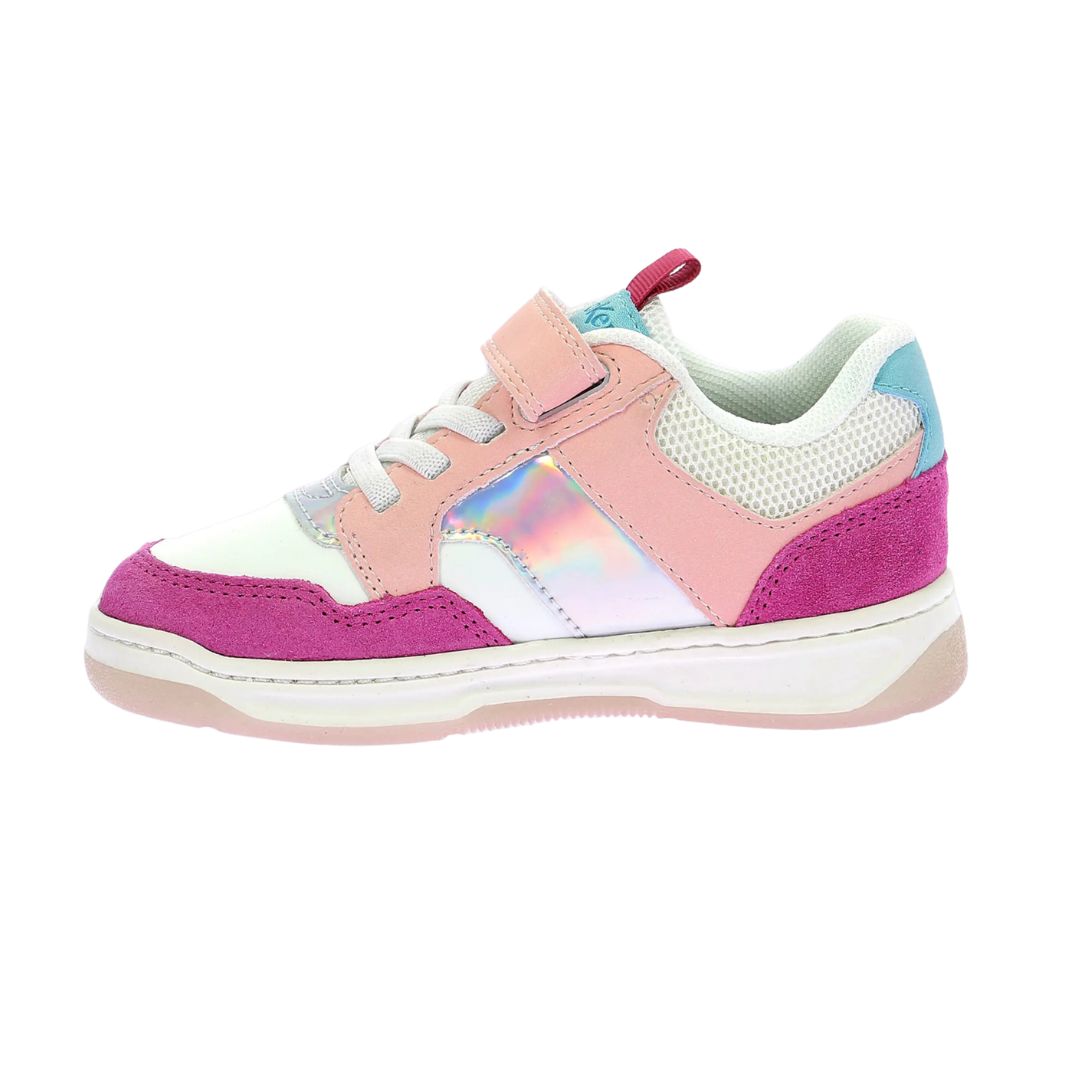 Basket pour enfant rose et fuchsia avec velcro 