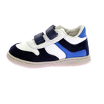 Soulier souple pour bébé de Kickers avec de belles couleurs marine blanc bleu