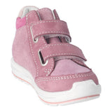 Bottine pour bébé et enfant, rose, imperméable, confortable, légère et souple, avec deux velcros.