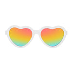 Lunettes de soleil enfant monture blanche verres arc-en-ciel  