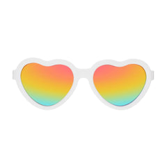 Lunettes de soleil enfant monture blanche verres arc-en-ciel  
