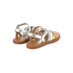 Sandale pour enfant de type plagette idéale pour l'été aux couleurs pastel