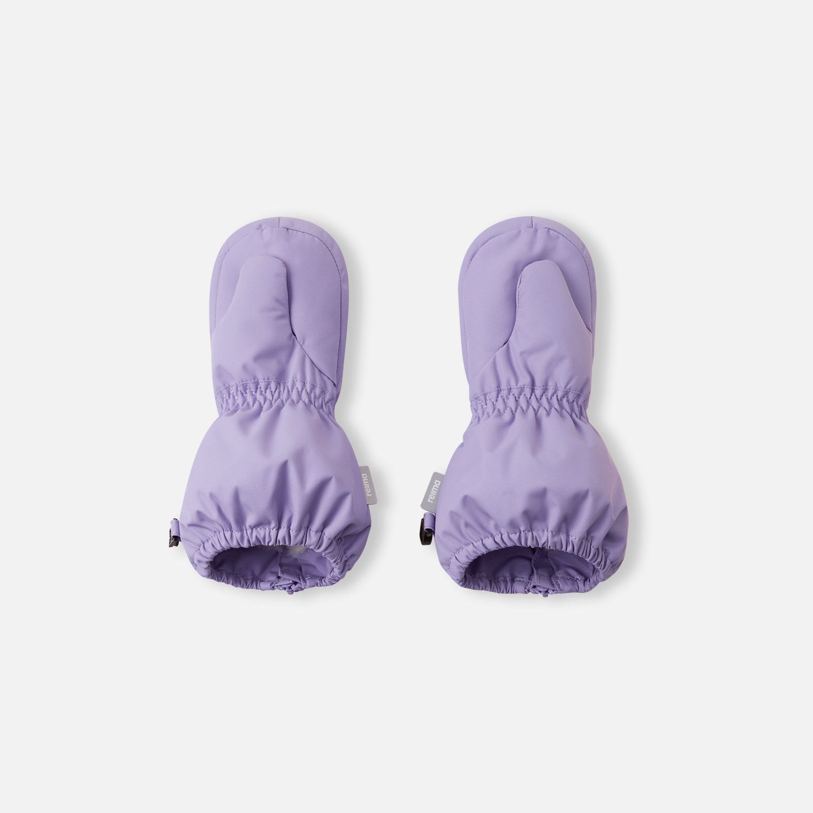 Mitaines lilas avec fermeture éclair et poignets ajustables