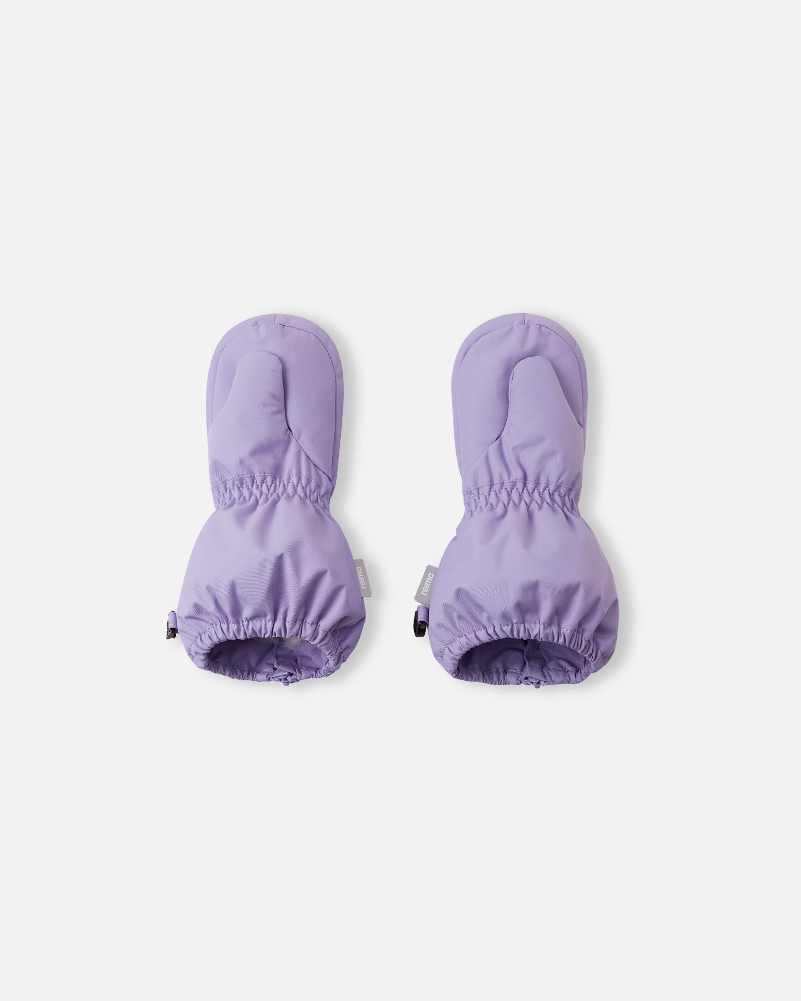 Mitaines lilas avec fermeture éclair et poignets ajustables