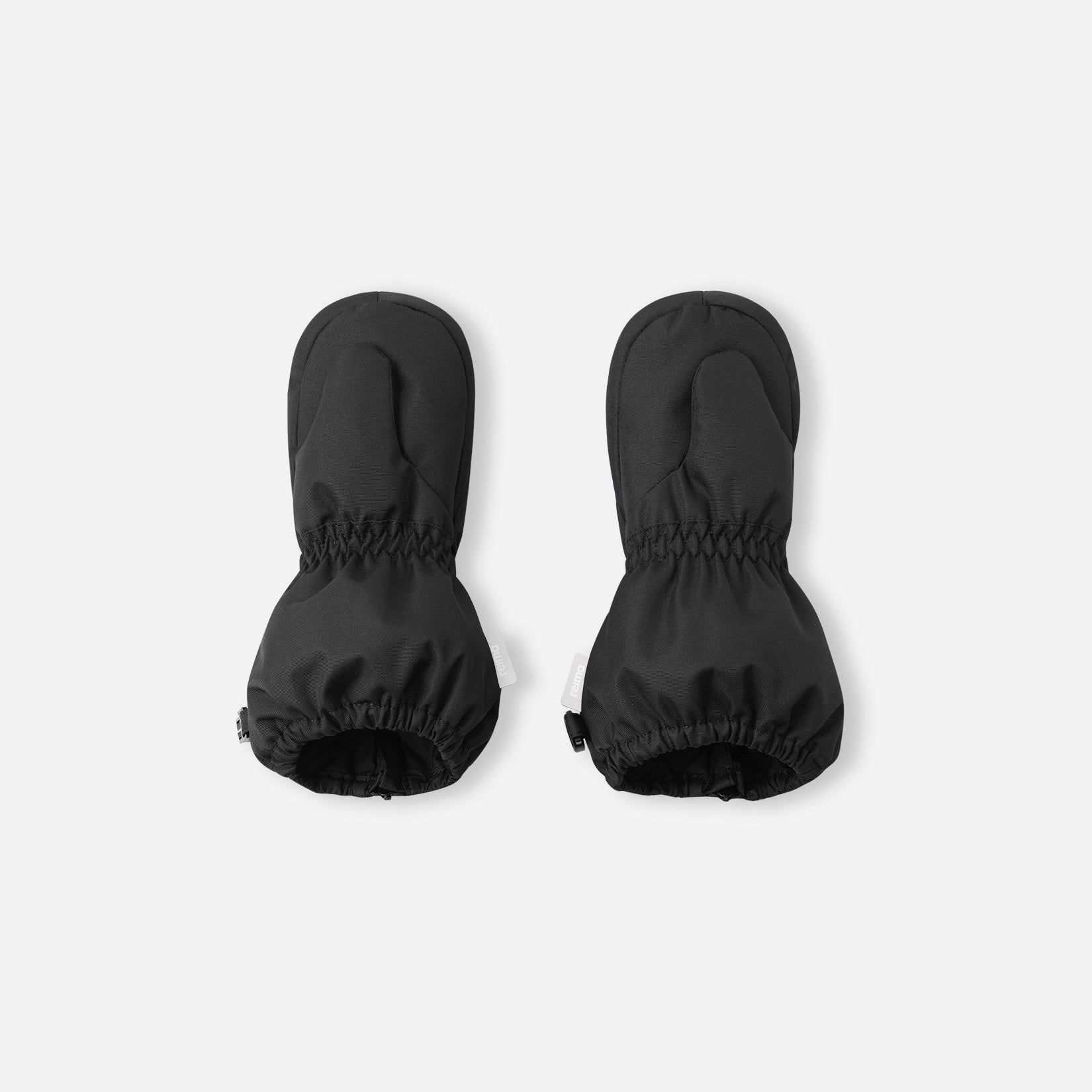Mitaines noires avec zip et poignets ajustables
