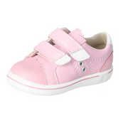 Chaussures pour enfants rose clair et blanc à velcro 