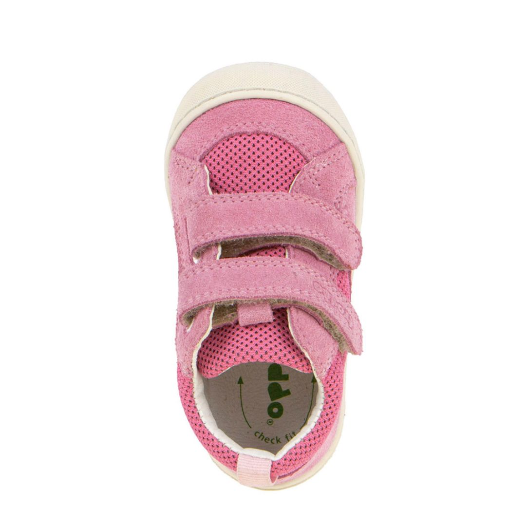 Soulier pour la garderie rose avec deux velcros, pour fille, super flexible, confortable, Imperméable