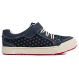 Chaussure parfaite pour accompagner vos enfants dans leurs activités quotidiennes, elles sont super confortable et flexible. Bleu avec touche de Rouge