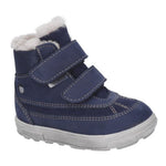 Botte D'hiver bleu marine facile à ajuster, doublure en laine, chaude parfaite pour les premiers pas extérieur de vos enfants