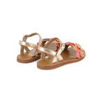 Sandales d'été pour fille de type plagette avec fleurs roses
