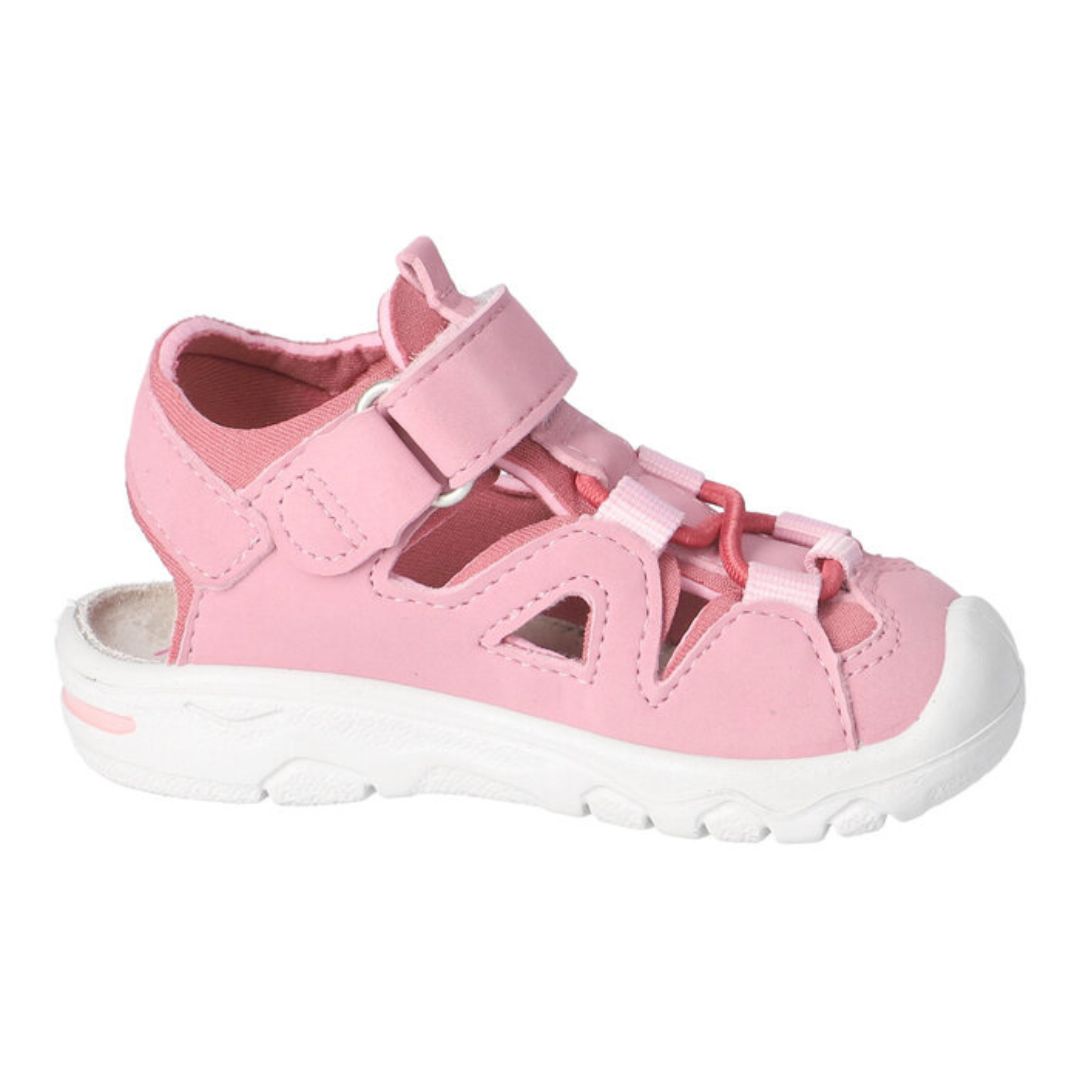 Sandale pour fille rose, facile à mettre, pour la page, avec un velcro