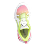 Soulier avec technologie BOA, pour toutes les activités du quotidiens, facile à ajuster, confortable, originale, vert rose et blanc