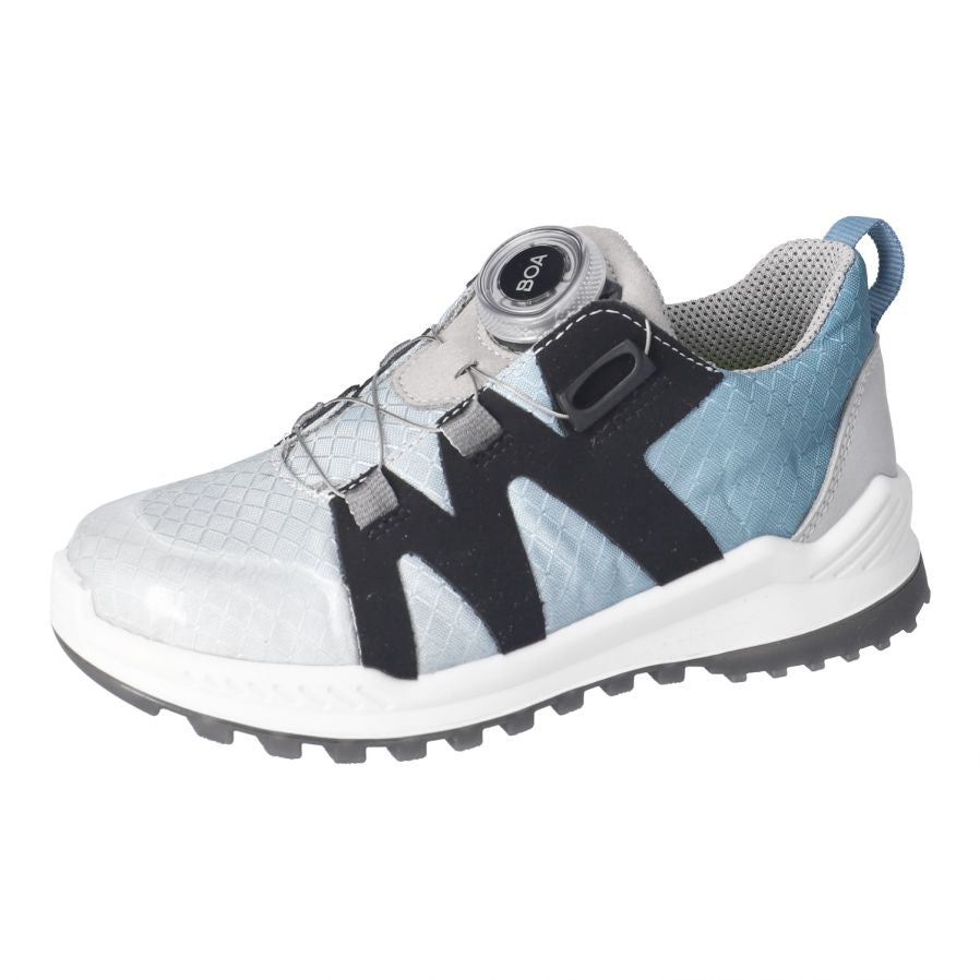 Chaussure sport pour enfant bleu clair et blanc avec système BOA