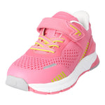Espadrilles rose pour enfant avec velcro et lacets élastique 