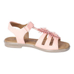 Sandale rose pour fille, parfait pour les soirées et pour l'été, ajustable, avec un velcro