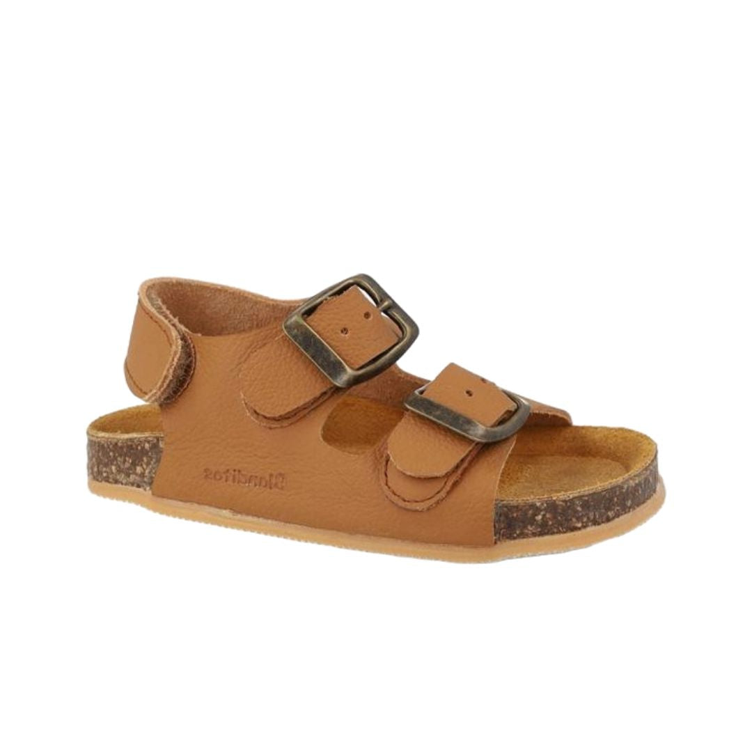 Sandales avec double sangle ajustable confortables de couleur maron idéales pour l'été
