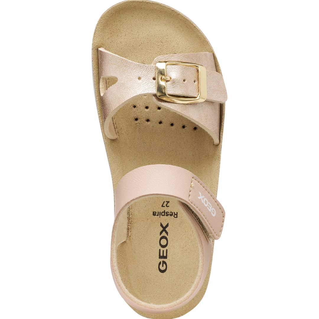Sandale Rose Geox avec deux ajustement, pour fille, super confortable, facile à mettre, parfaite pour l'été, 