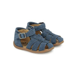 Sandale pour jeunes enfants bleu jeans facile à mettre avec velcro