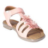 Sandale rose pour les filles, avec un velcro