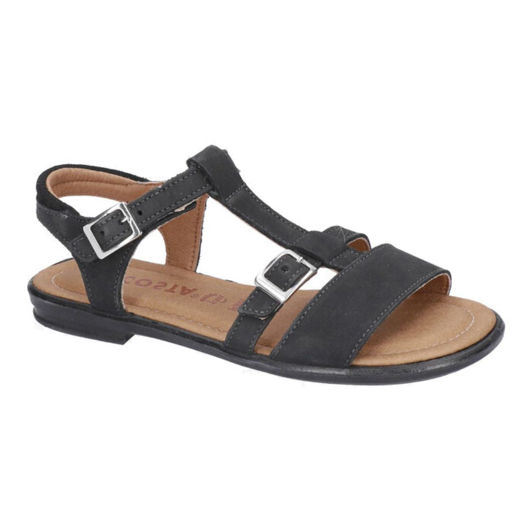 Sandale pour fille, noir, ricosta super confortable 