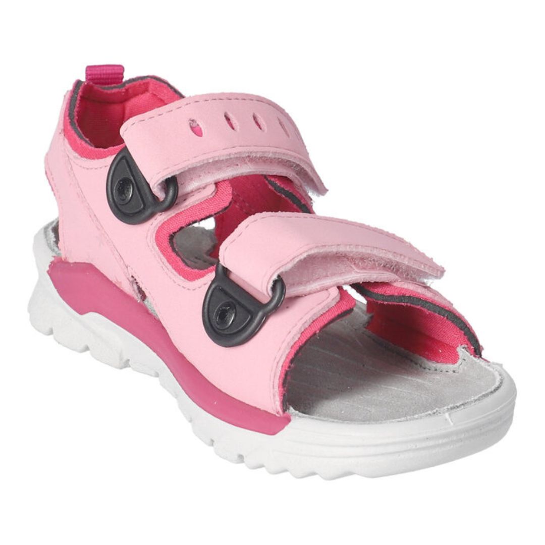 Sandale lavable pour fille, Rose, avec deux velcros ajustables