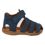 Sandale bleu foncé à velcro ajustable unisexe confortable et souple 