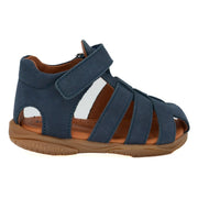 Sandale bleu foncé à velcro ajustable unisexe confortable et souple 