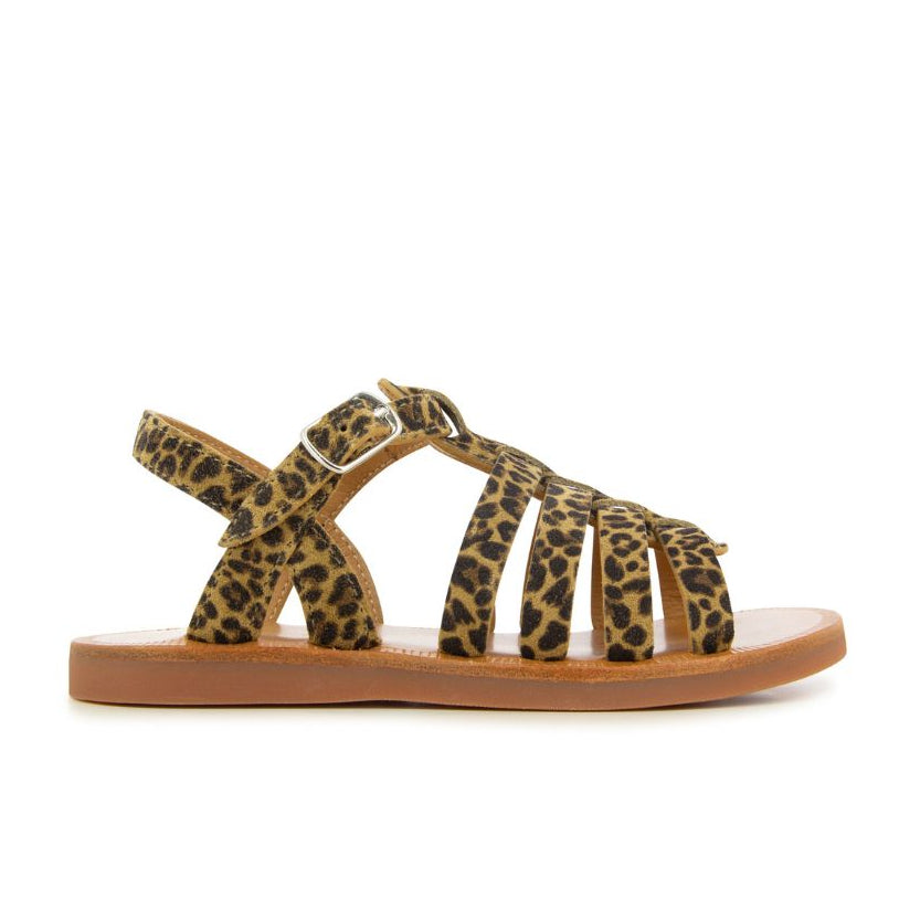 Sandale ajustable pour fille motif animal