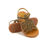 Sandale fille motif léopard pour l'été