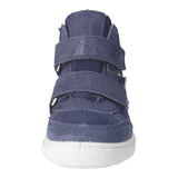 Basket pour enfants de chez Ricosta en bi-matière bleu foncé scintillant, avec une étoile sur le côté.