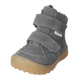 Botte d'hiver Ricosta pour bébé grise avec une semelle en caoutchouc et l'intérieur rembouré.