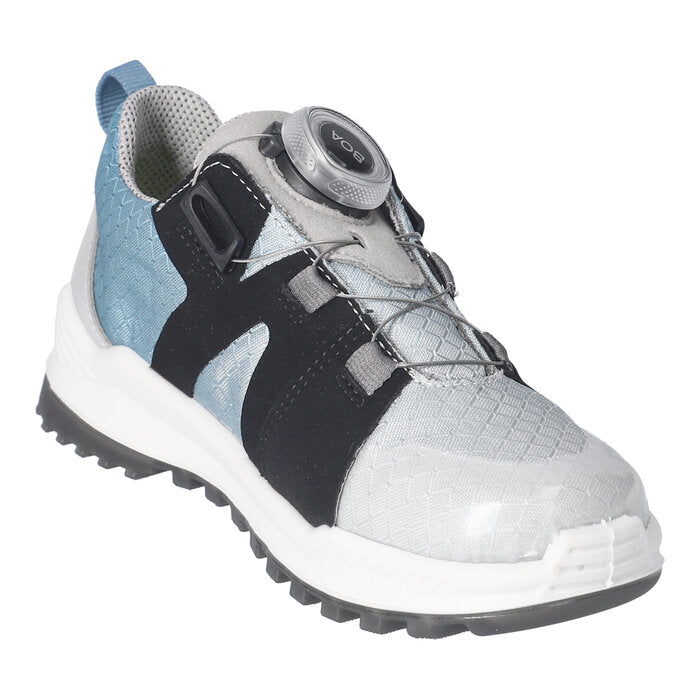 Espadrille pour enfant blanc bleu clair et noire, système BOA