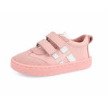 Chaussures roses pour fille avec double sangle confortables et souples idéales pour l'école