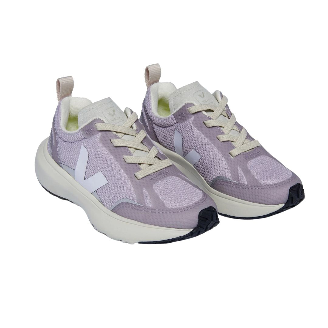 Chaussures sport VEJA pour enfant couleur mauve et blanc 