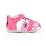 Sandale Kickers Bigflo rose  métallisé