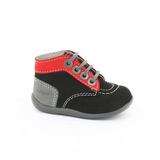 Chaussure Kickers Bonbon noir rouge gris