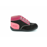 Kickers Bonbon black fuschia pink shoe