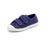 Dark Blue Cienta Canvas Velcro Shoe