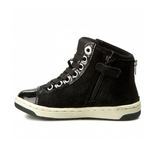 Geox creamy black high top sneaker