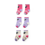 Chaussettes Smartwool pour bébés trio Power Pink Ultraviolet