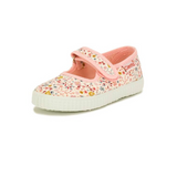 Cienta flowers semi-open canvas shoe