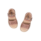 Petit Nord scallop velcro sandal old pink