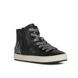 High Top Sneaker Geox J kalispera Black DK silver