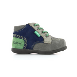 Kickers Babystan grey blue green shoe