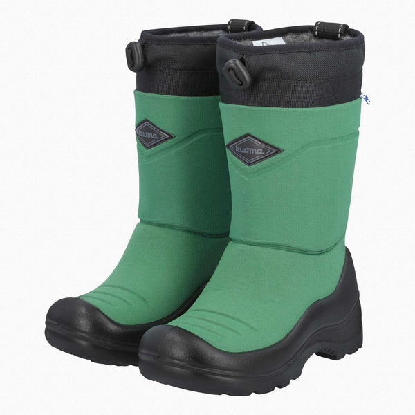 Bottes de neige Kuoma pour enfant de couleur verte avec semelle noire. 