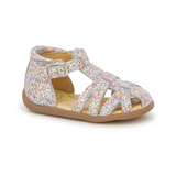 Pom d'Api Stand Up Sandal Sardine Floral Print Silver