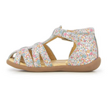 Pom d'Api Stand Up Sandal Sardine Floral Print Silver