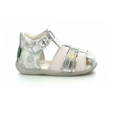 Kickers Bigflo white pink multi-dot sandals