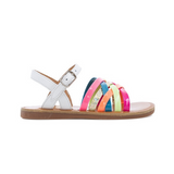 Pom d'Api Plagette Lux White multi neon sandal