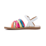 Pom d'Api Plagette Lux White multi neon sandal